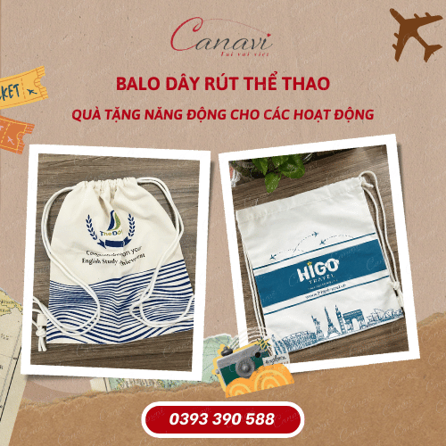 Balo dây rút thể thao - Năng động, tiện lợi cho mọi hành trình