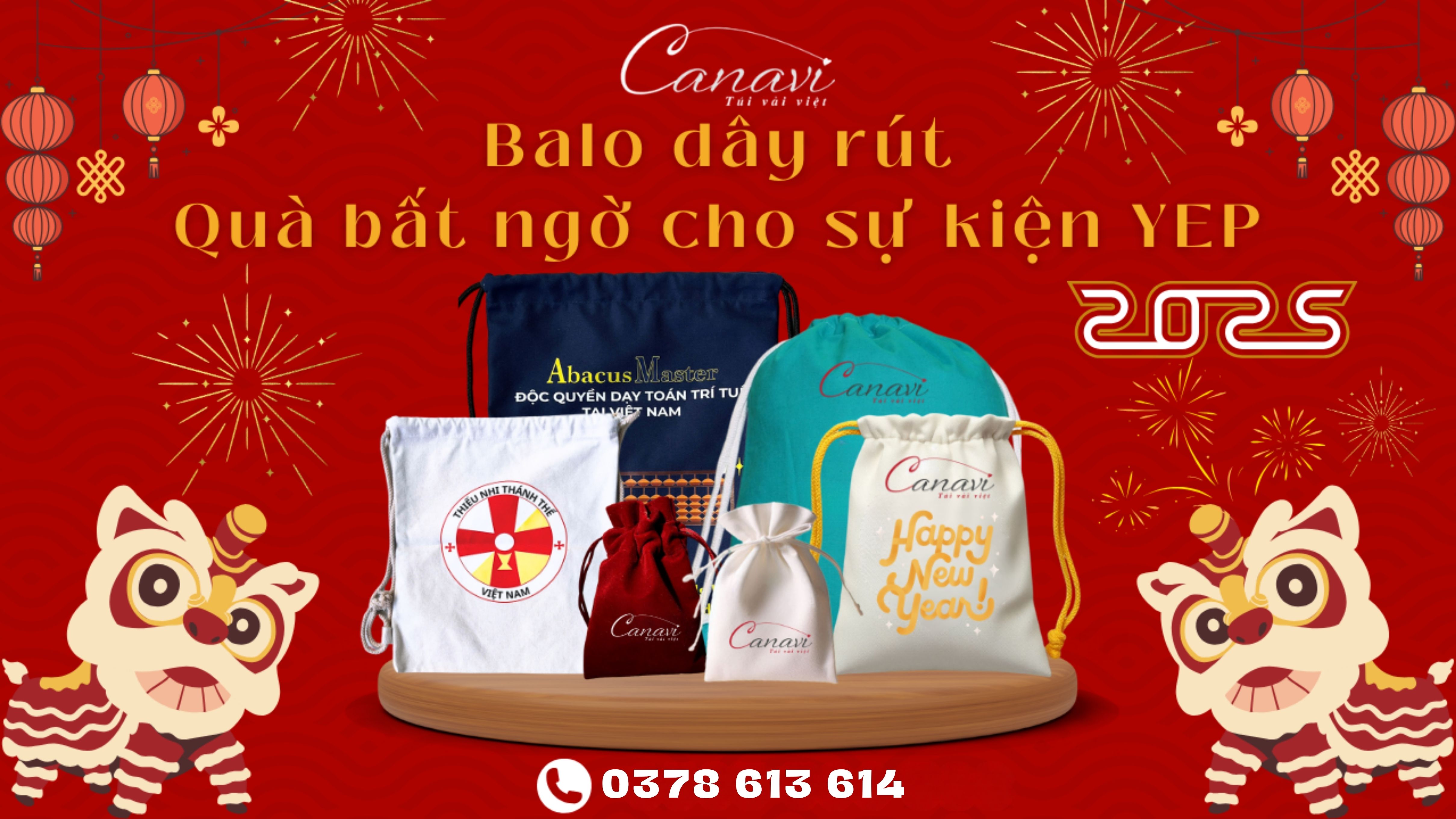 Balo dây rút - Chứa đựng quà tặng bất ngờ dành cho sự kiện YEP của doanh nghiệp