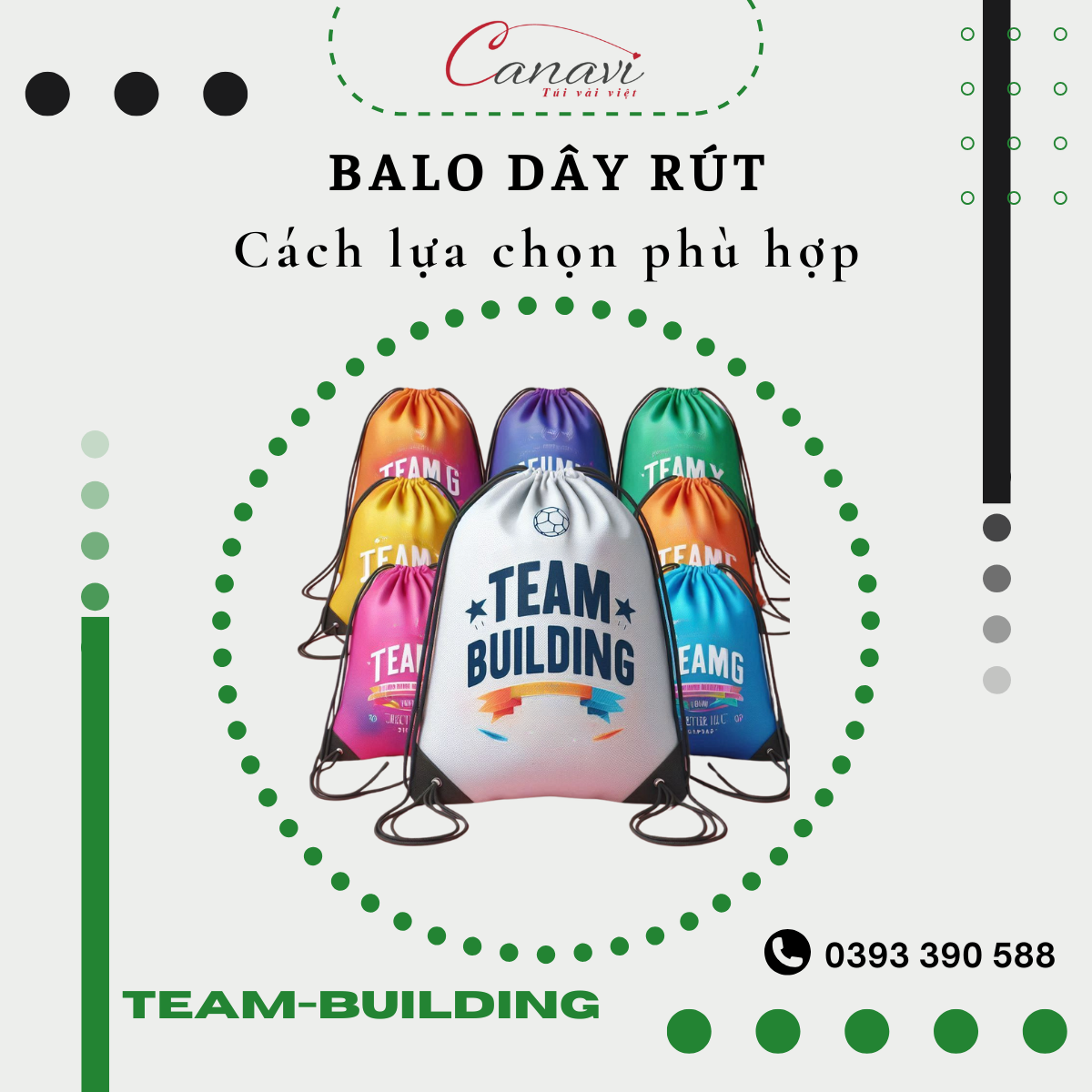 Cách lựa chọn balo dây rút cho team-building