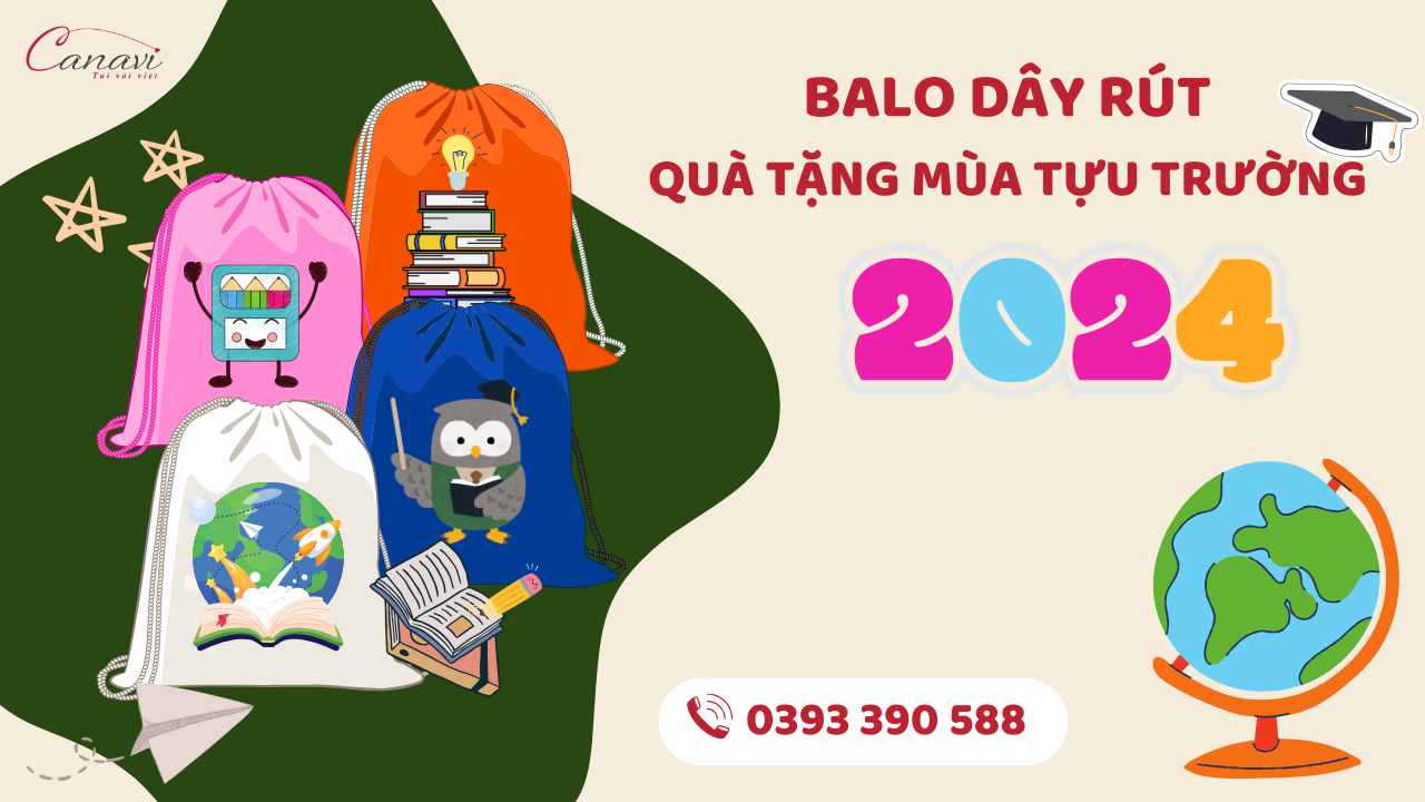 Balo dây rút - Qùa tặng Mùa tựu trường cho học sinh, sinh viên 2024 