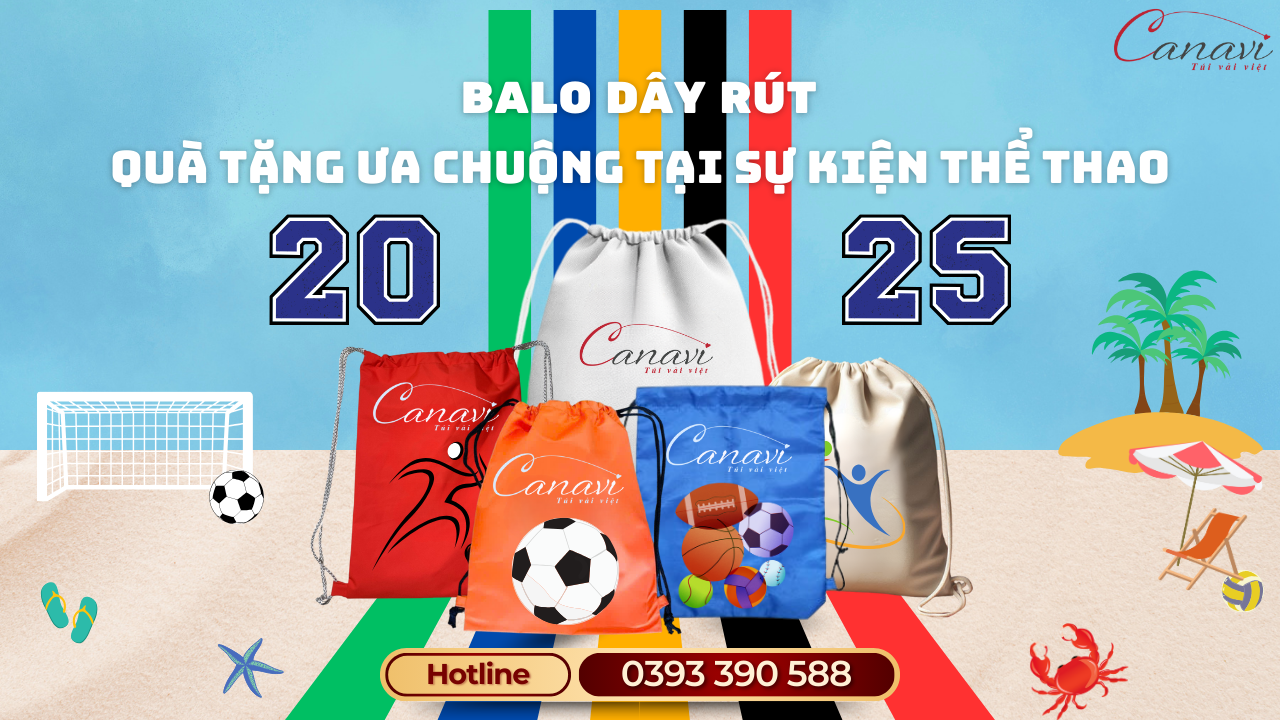 Lý do quà tặng balo dây rút được ưa chuộng tại các sự kiện thể thao 2025.