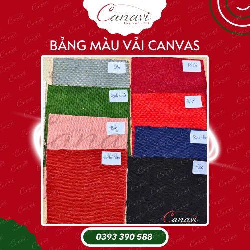 Bảng màu vải canvas (vải bố)