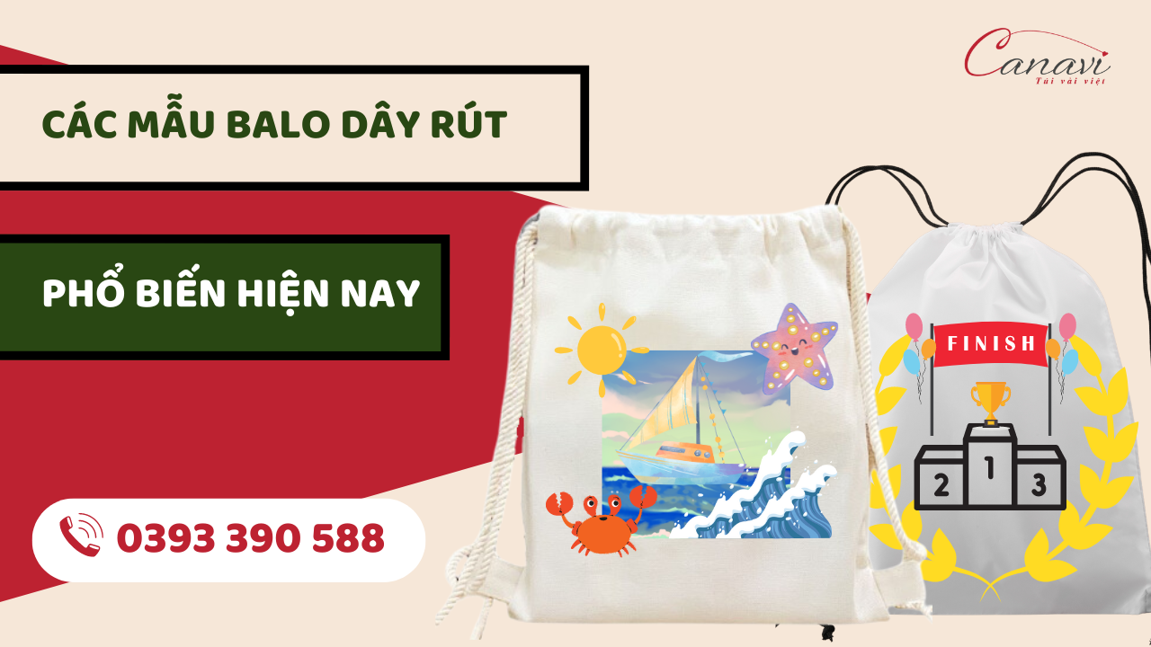 Các loại balo dây rút phổ biến nhất hiện nay