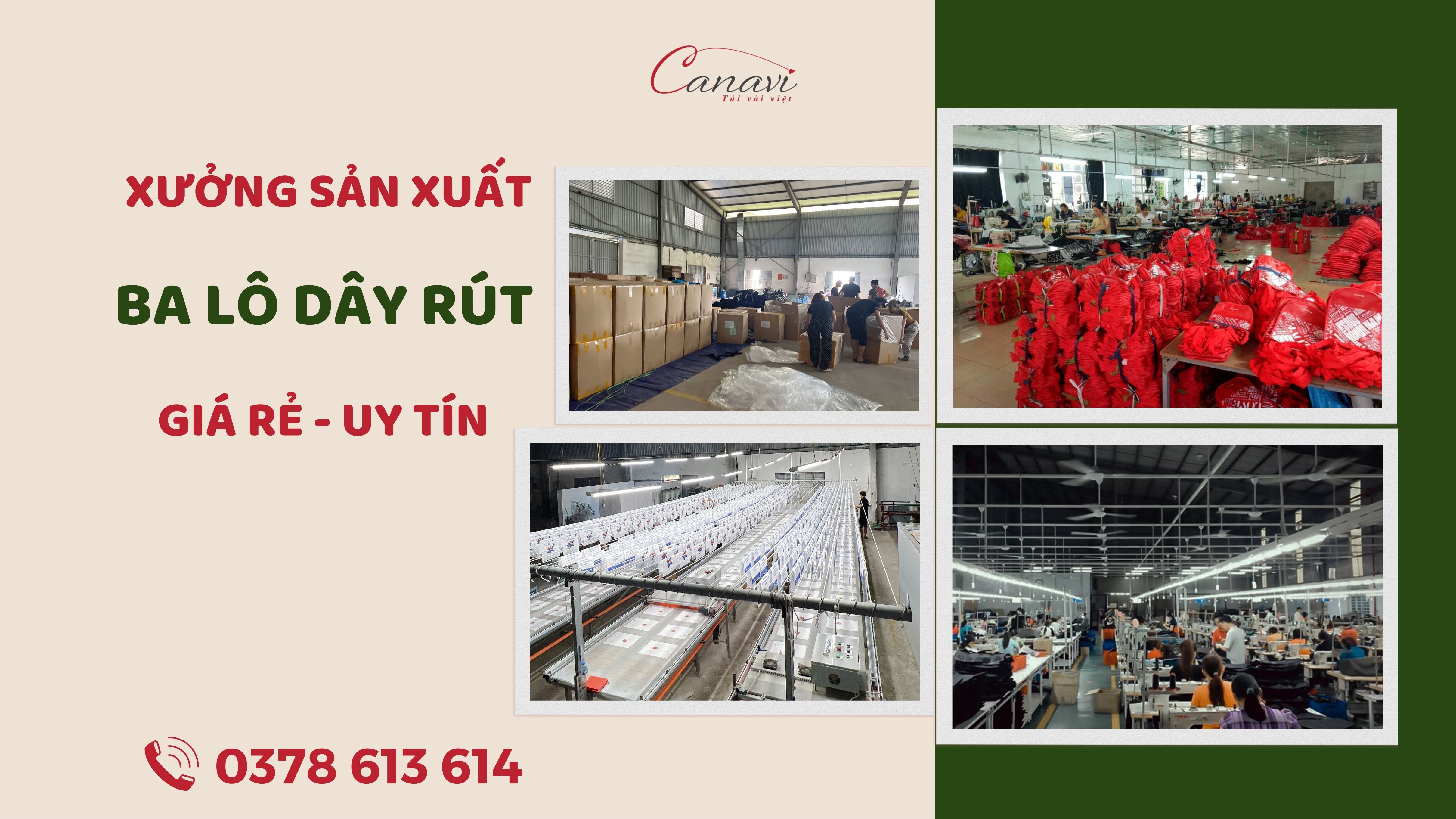 Canavi - Xưởng sản xuất balo dây rút theo yêu cầu giá rẻ