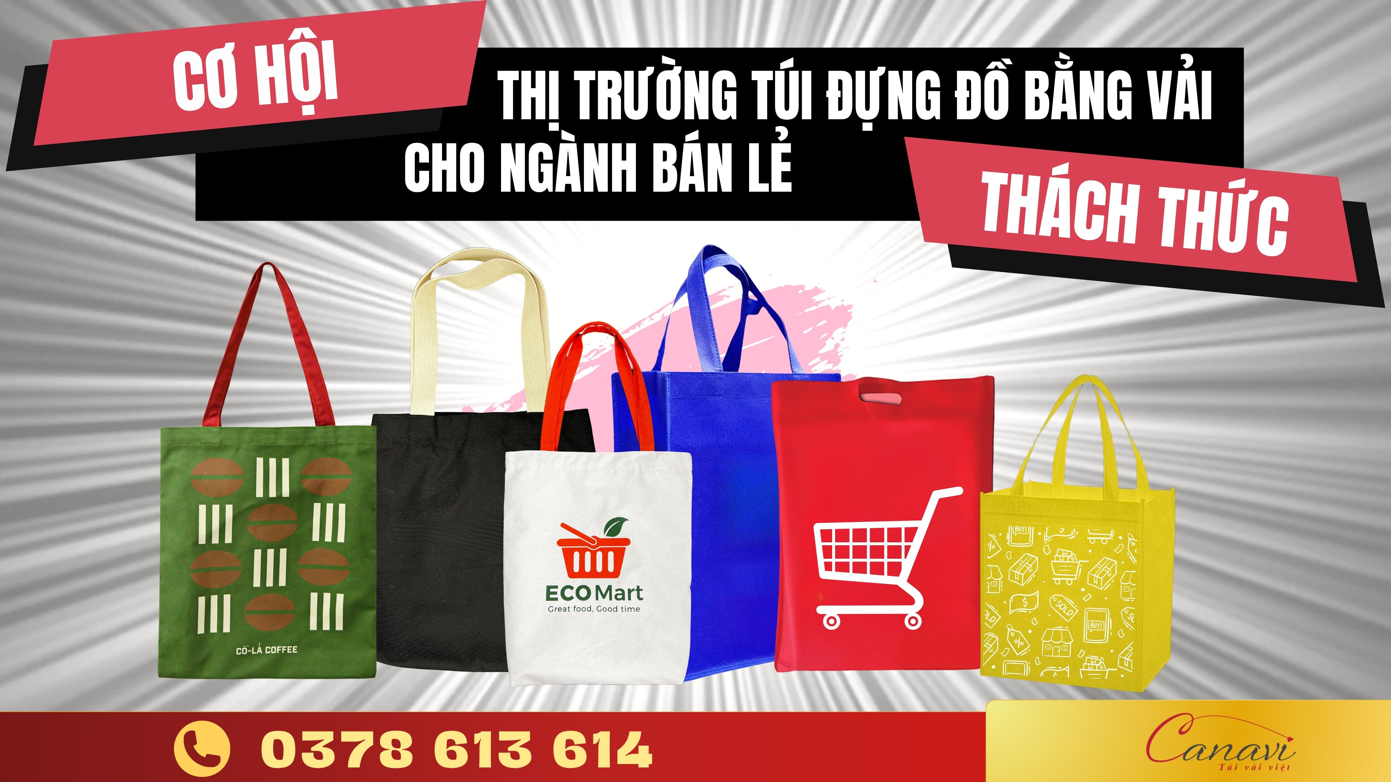 CƠ HỘI VÀ THÁCH THỨC CHO THỊ TRƯỜNG TÚI VẢI ĐỰNG ĐỒ TRONG NGÀNH BÁN LẺ