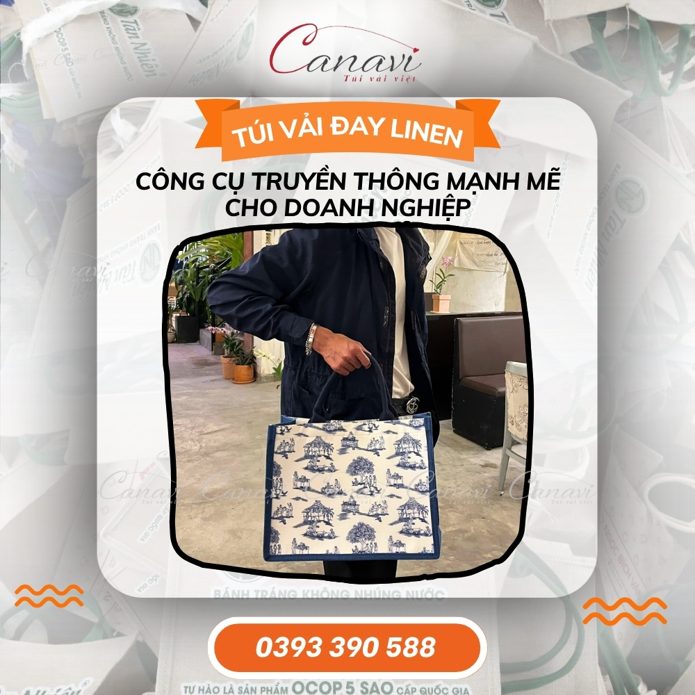 Công cụ truyền thông mạnh mẽ cho doanh nghiệp cùng túi vải đay linen