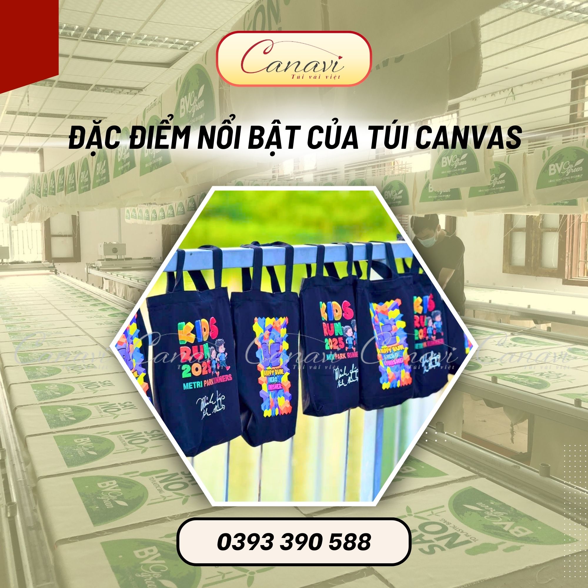 Đặc điểm của túi vải bố canvas in logo