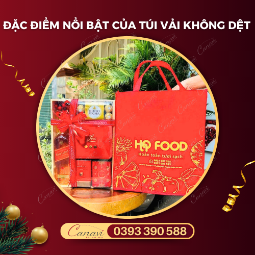 Bao bì đựng quà tặng - túi vải không dệt kích thước lớn
