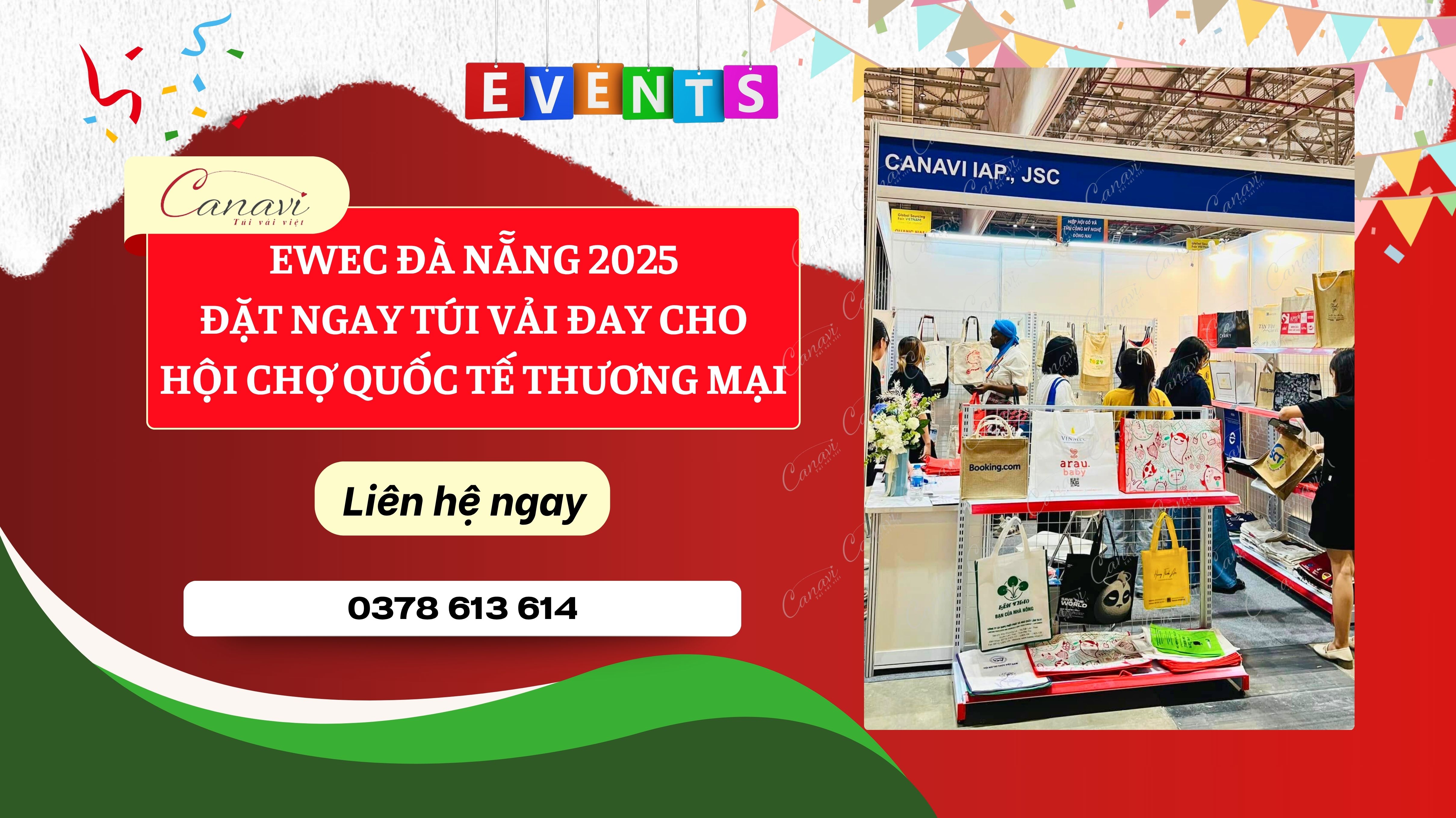 EWEC Đà Nẵng 2025: Đặt Ngay Túi Vải Đay Cho Hội Chợ Quốc Tế Thương Mại