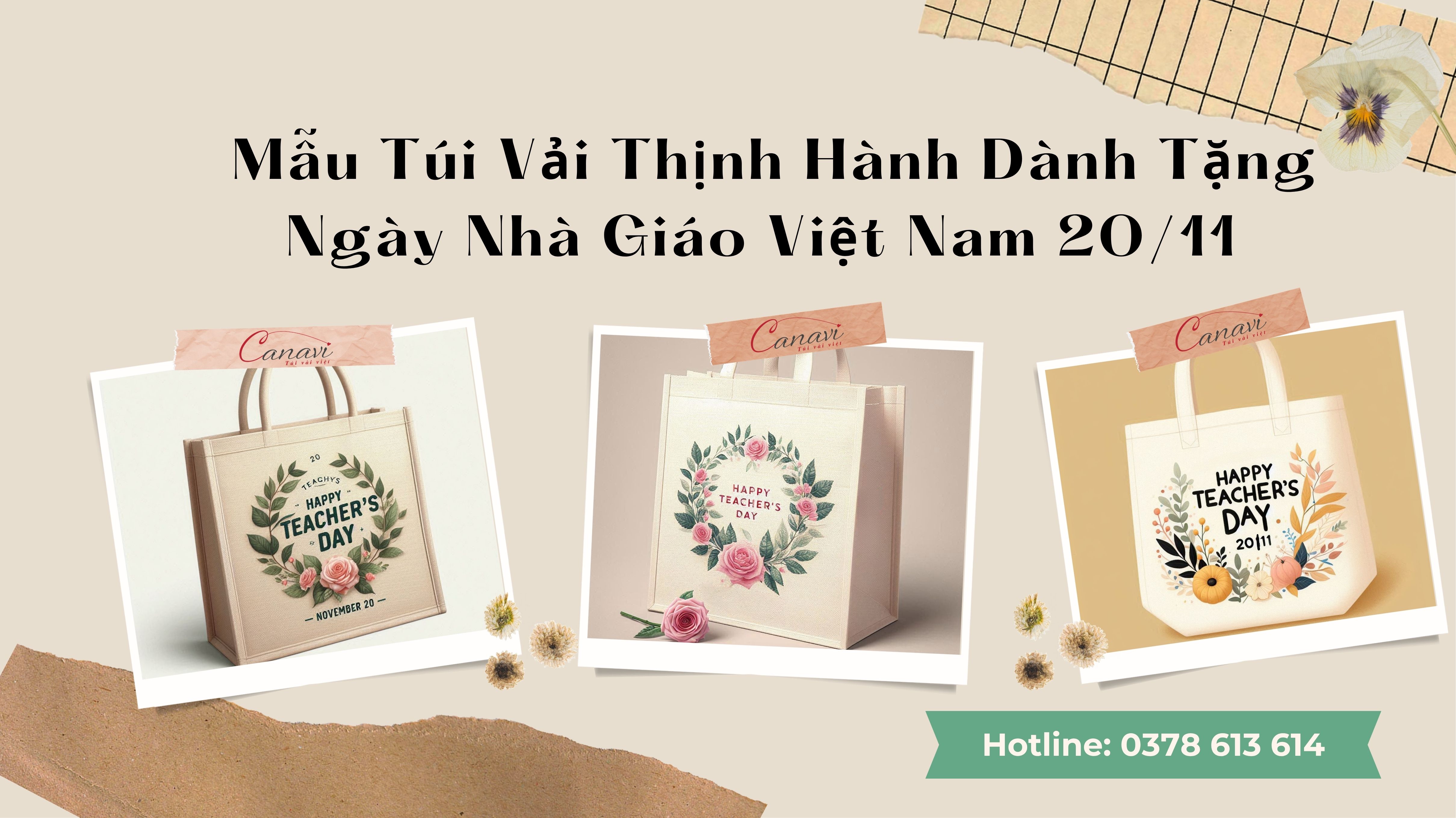 Gợi ý những mẫu túi vải thịnh hành dành tặng Ngày Nhà Giáo Việt Nam 20-11