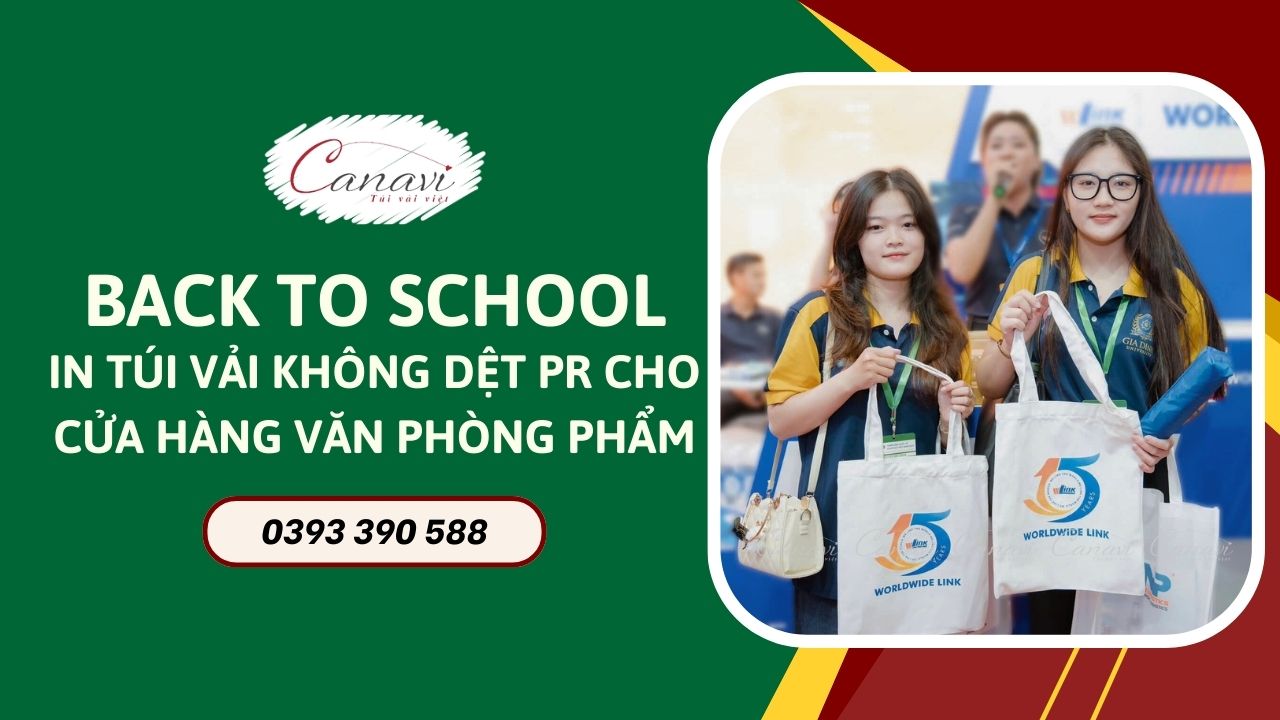 Back To School Rộn Ràng, In Túi Vải Không Dệt Chào Đón Năm Học Mới