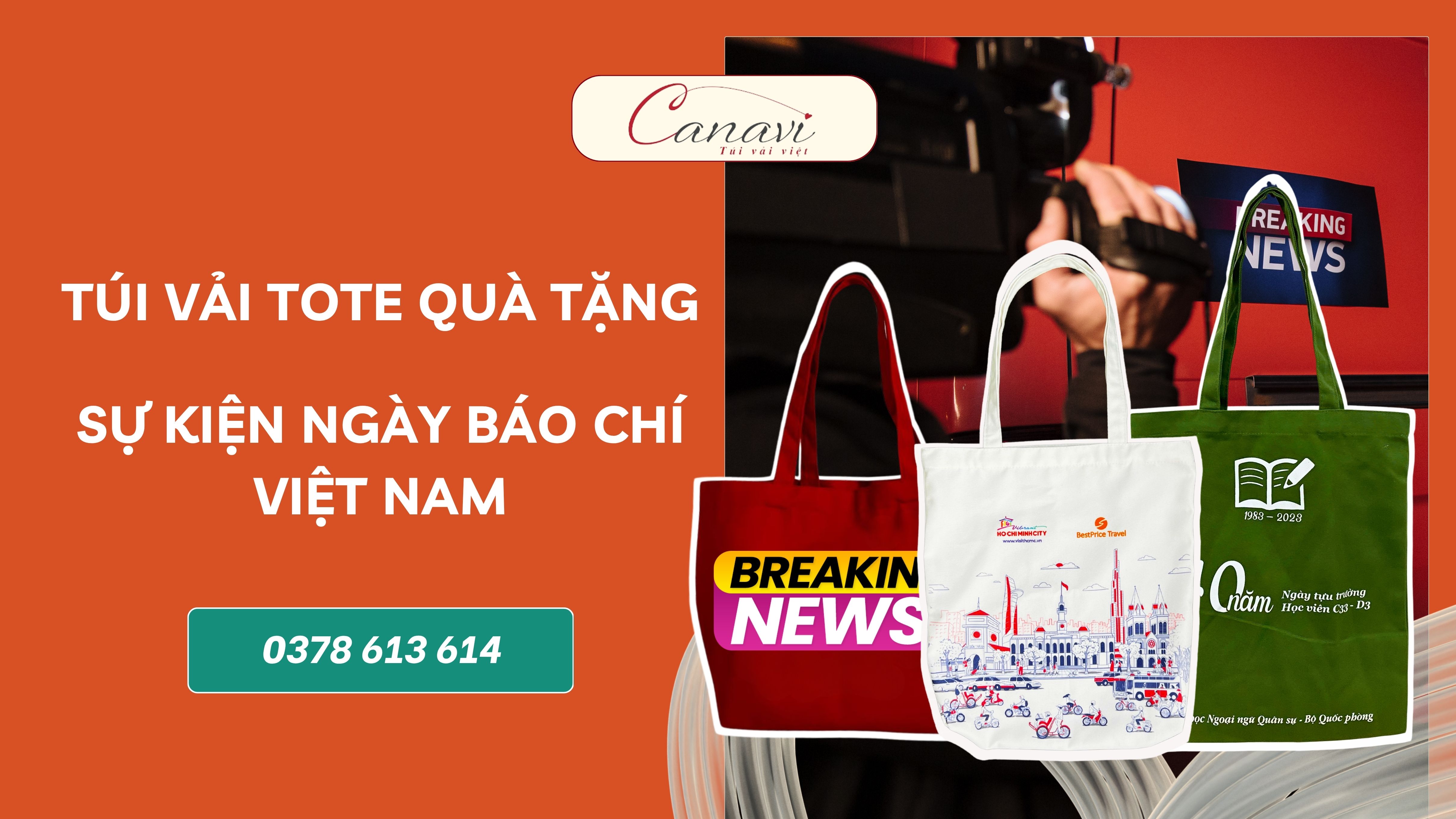 Nâng tầm truyền thông cùng túi vải tote quà tặng sự kiện Ngày Báo Chí Việt Nam
