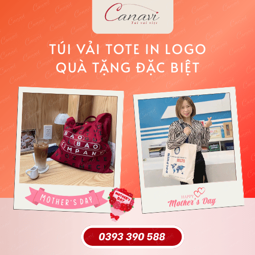 Túi vải tote - Quà tặng an toàn môi trường cho Ngày của Mẹ