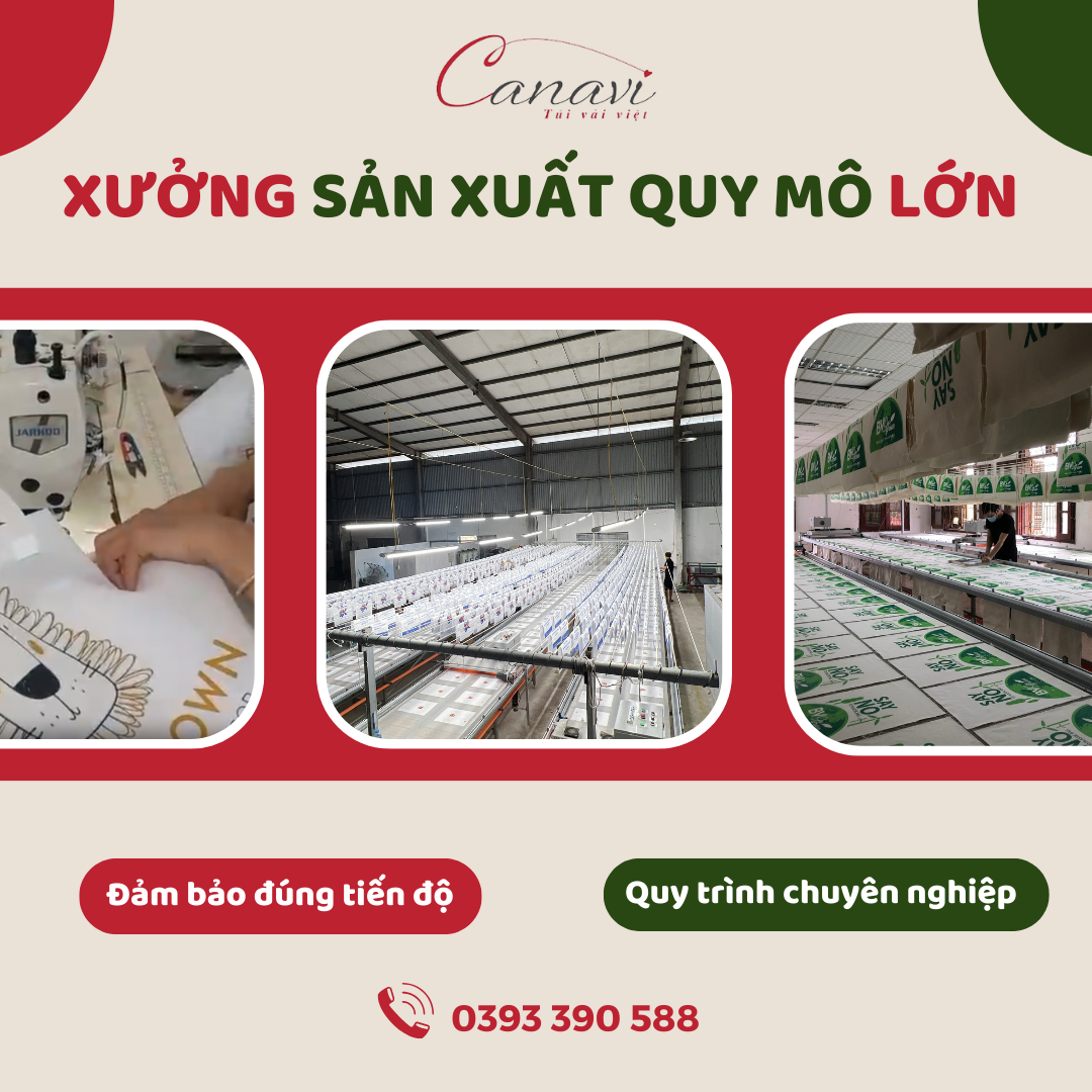 Túi Vải Việt Canavi - Xưởng sản xuất may túi vải uy tín, chất lượng theo yêu cầu doanh nghiệp