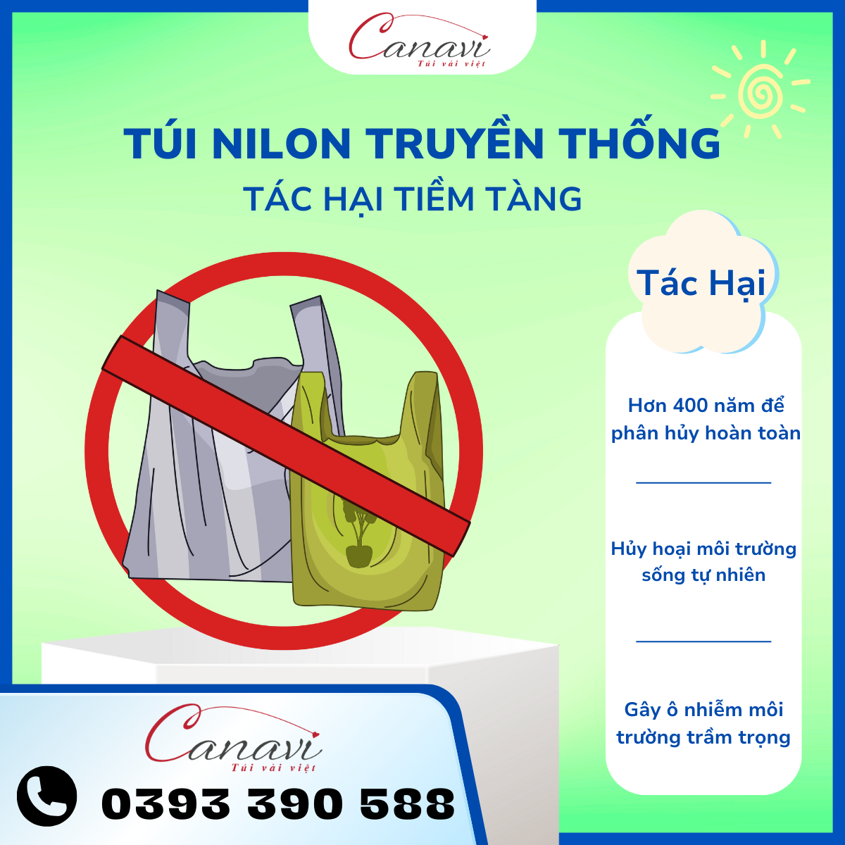 Tác động xấu của túi nilon đến môi trường