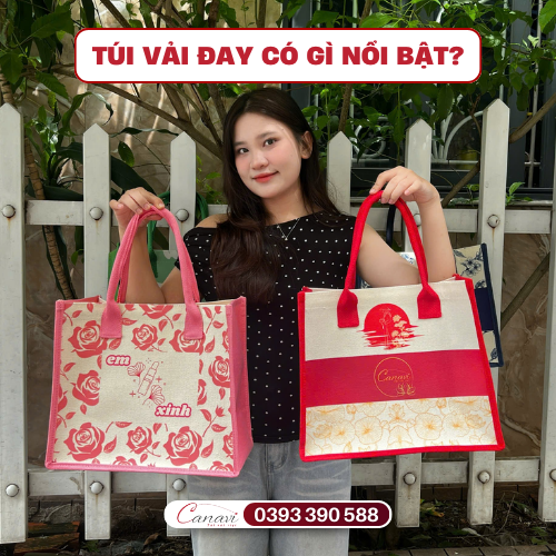 túi vải đay thiết kế linh hoạt theo yêu cầu riêng của thương hiệu