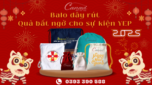 Balo dây rút - Chứa đựng quà tặng bất ngờ dành cho sự kiện YEP của doanh nghiệp