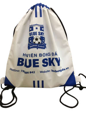 Polyester Drawstring Backpack Bluesky