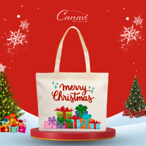 Túi Vải Canvas TVGS02- Phiên Bản Mùa Noel 