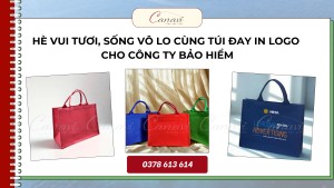 Hè Vui Tươi, Sống Vô Lo Cùng Túi Đay In Logo Cho Công Ty Bảo Hiểm