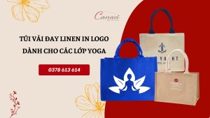Ngày hội Yoga, các lớp học đặt may túi vải đay linen làm sự kiện quảng bá