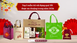 Top 5 mẫu túi vải đựng quà Tết được ưa chuộng năm 2026