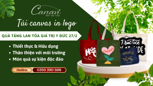 Túi Canvas In Logo Làm Quà Tặng Doanh Nghiệp Lan Tỏa Giá Trị Y Đức 27/2