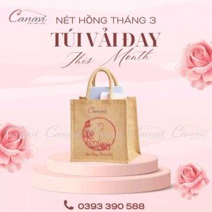Túi Vải Đay Linen TVĐWD05 - Quà Tặng Đặc Biệt Cho Phụ Nữ 8/3