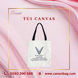 Túi Canvas TVCV05 - Túi Vải Bố In Logo VinFast - Túi Vải Tote