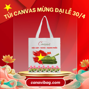 Túi Vải Bố TVB002 - Chào mừng 50 năm ngày Giải phóng miền Nam 30/4
