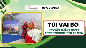 Xanh Hóa Việt Nam: Túi Vải Bố Đồng Hành Truyền Thông Cùng Thương Hiệu Xe Điện