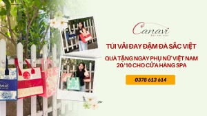 Túi vải đay đậm đà sắc Việt - Quà tặng ngày Phụ nữ Việt Nam 20/10 cho cửa hàng Spa