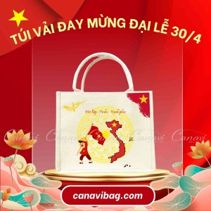 Túi Vải Đay Linen TVĐ09 Kỷ niệm 50 năm đại lễ 30/4