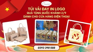 Túi Vải Đay In Logo: Quà Tặng Quốc Khánh 2/9 Dành Cho Cửa Hàng Điện Thoại