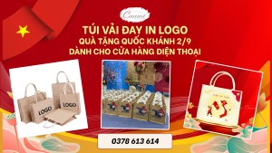 Túi Vải Đay In Logo: Quà Tặng Quốc Khánh 2/9 Dành Cho Cửa Hàng Điện Thoại
