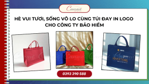 Hè Vui Tươi, Sống Vô Lo Cùng Túi Đay In Logo Cho Công Ty Bảo Hiểm