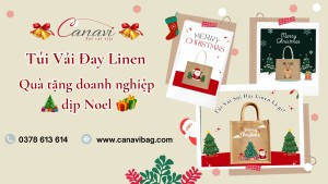 Túi Vải Đay Linen - Quà Tặng Doanh Nghiệp Dịp Giáng Sinh