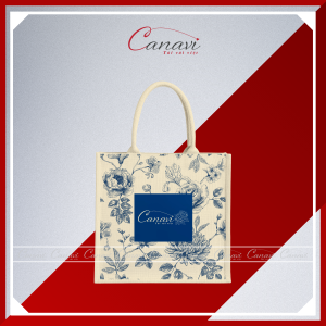 Túi vải đay Linen TVĐ15 sắc xanh navy tinh tế