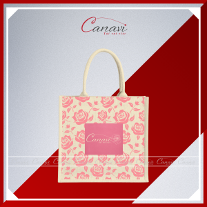 Túi vải đay Linen TVĐ13 sắc hồng quyến rũ - Quà tặng ngọt ngào 20/10