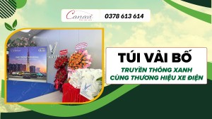 Xanh Hóa Việt Nam: Túi Vải Bố Đồng Hành Truyền Thông Cùng Thương Hiệu Xe Điện