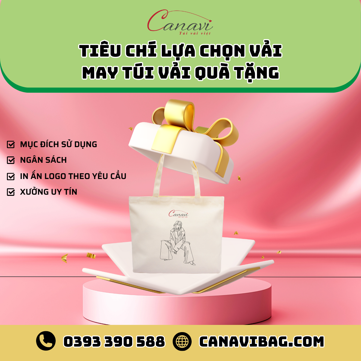 Tiêu chí lựa chọn vải may túi quà tặng