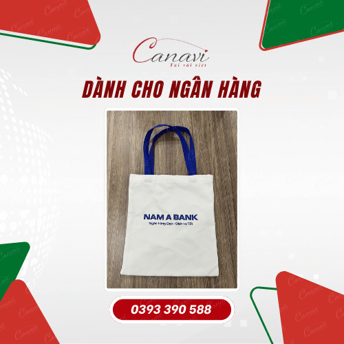 Túi canvas in logo dành cho ngân hàng