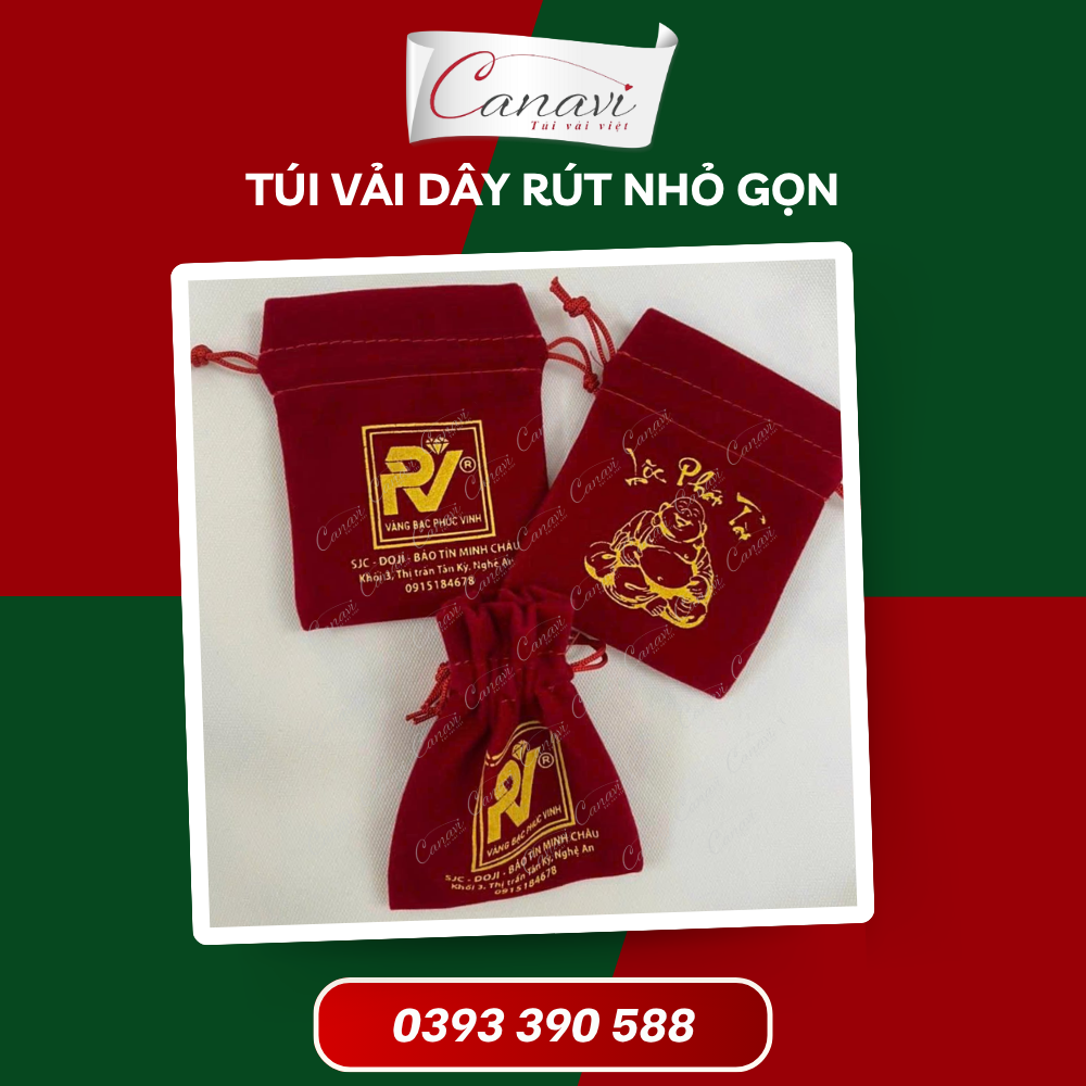 Túi Vải Dây Rút Nhỏ Gọn, Tiện Dụng, Hiện Đại