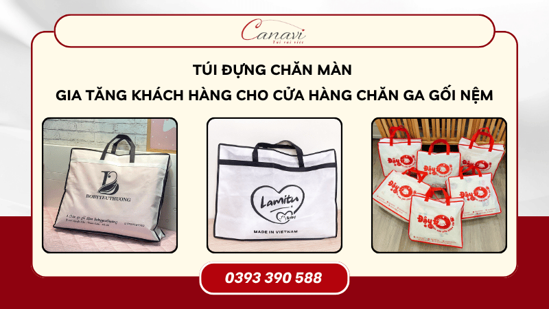 Túi đựng chăn màn - Gia tăng khách hàng cho cửa hàng chăn ga gối nệm