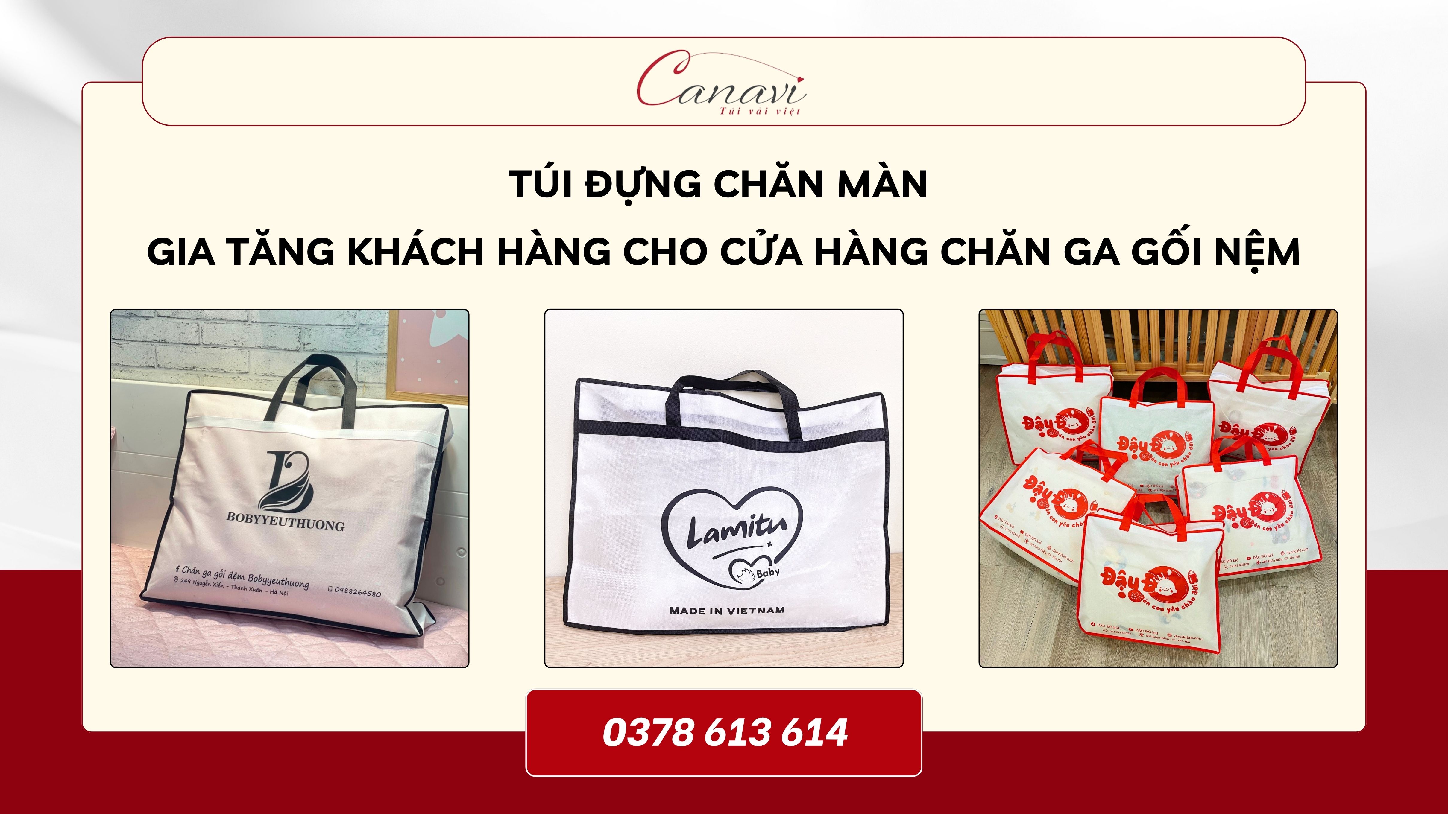 Túi đựng chăn màn - Gia tăng khách hàng cho cửa hàng chăn ga gối nệm