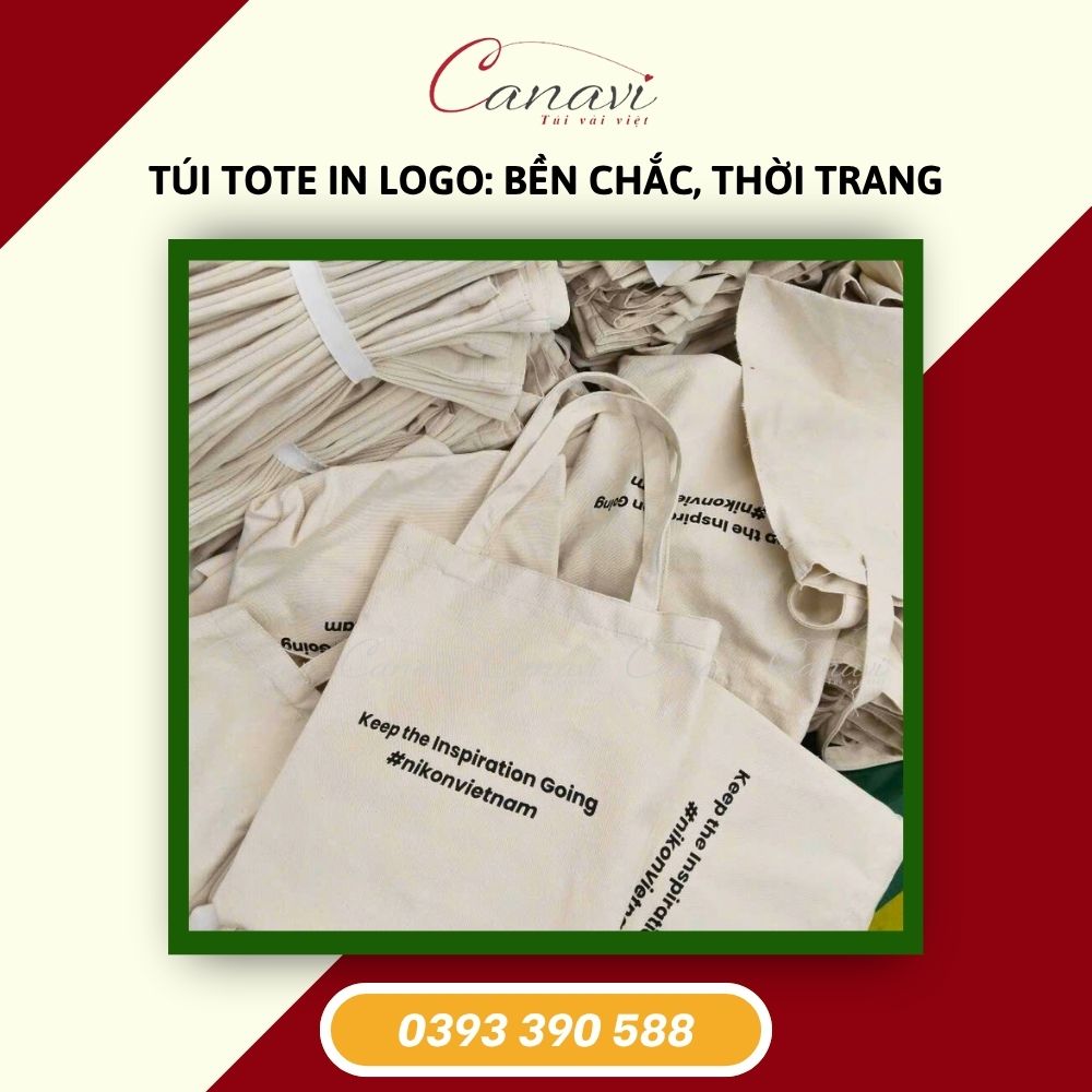 Túi Tote In Logo: Bền Chắc, Thời Trang
