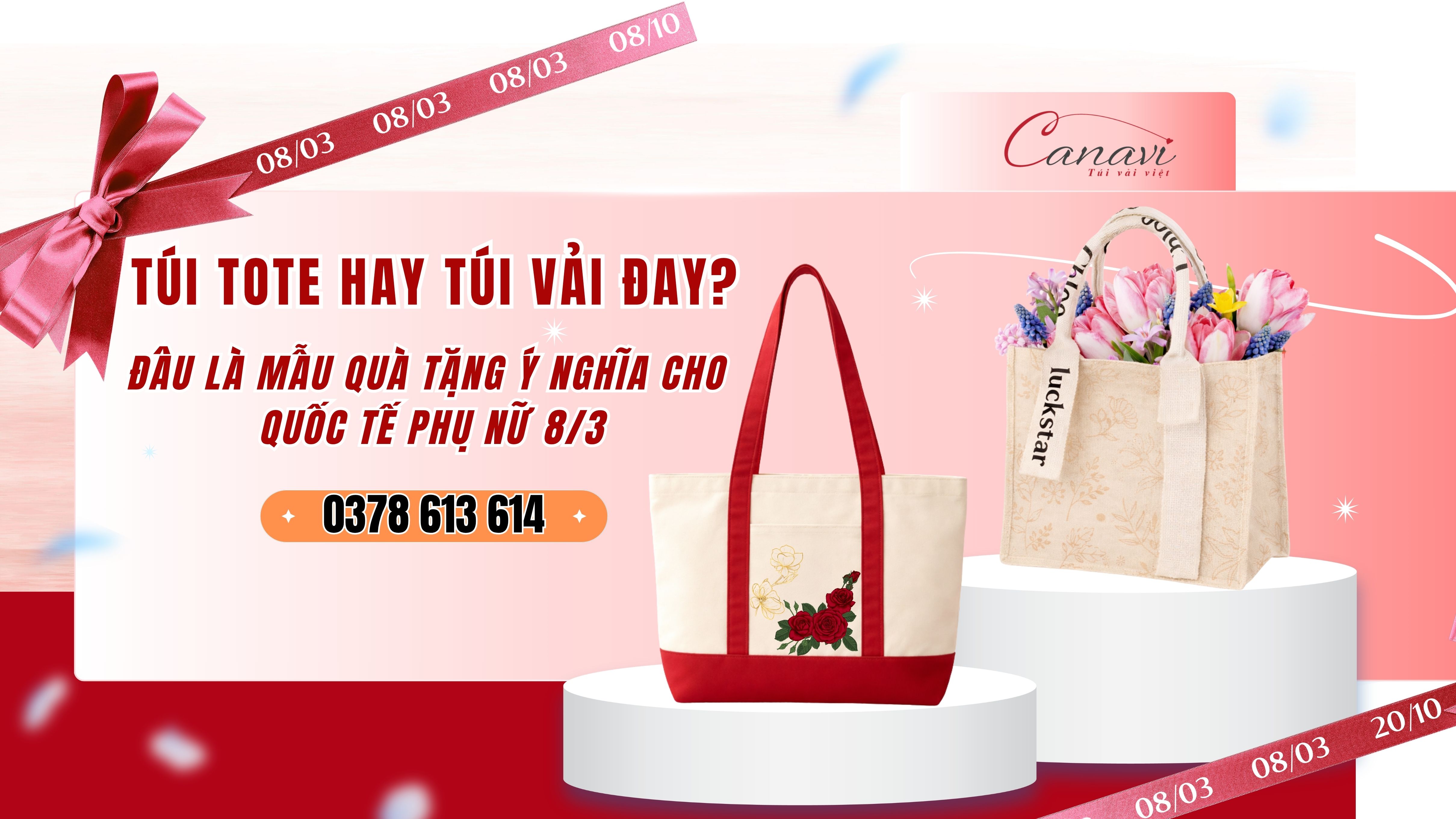 Túi tote thời trang hay túi vải đay cao cấp: Đâu là mẫu quà tặng ý nghĩa cho Quốc tế phụ nữ 8/3