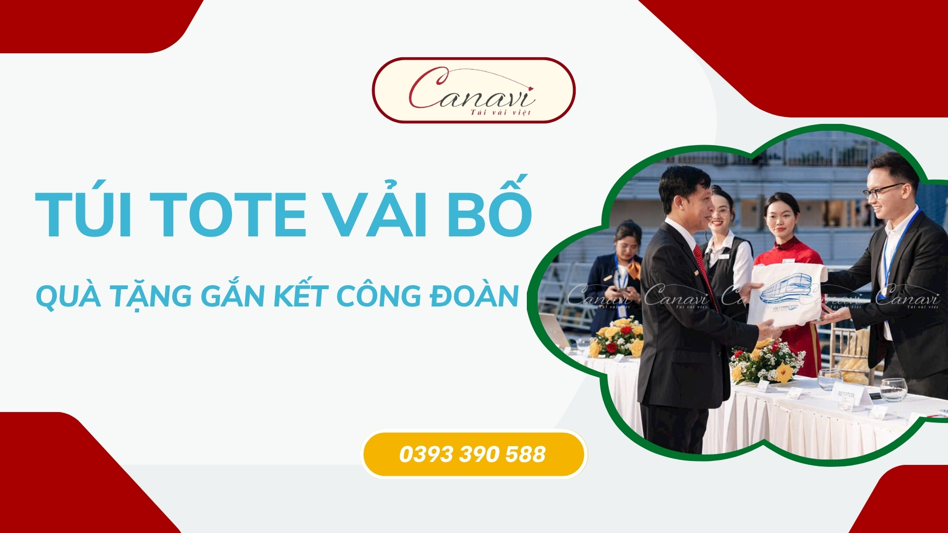 Túi tote vải bố: Quà tặng gắn kết cho chương trình công đoàn doanh nghiệp