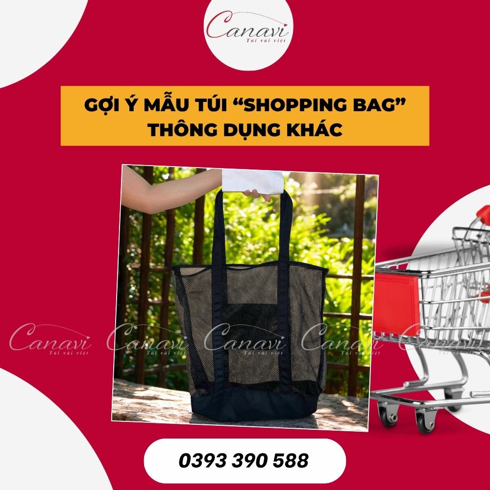 túi vải bố, túi tote vải canvas lựa chọn làm túi “shopping bag” tiện lợi