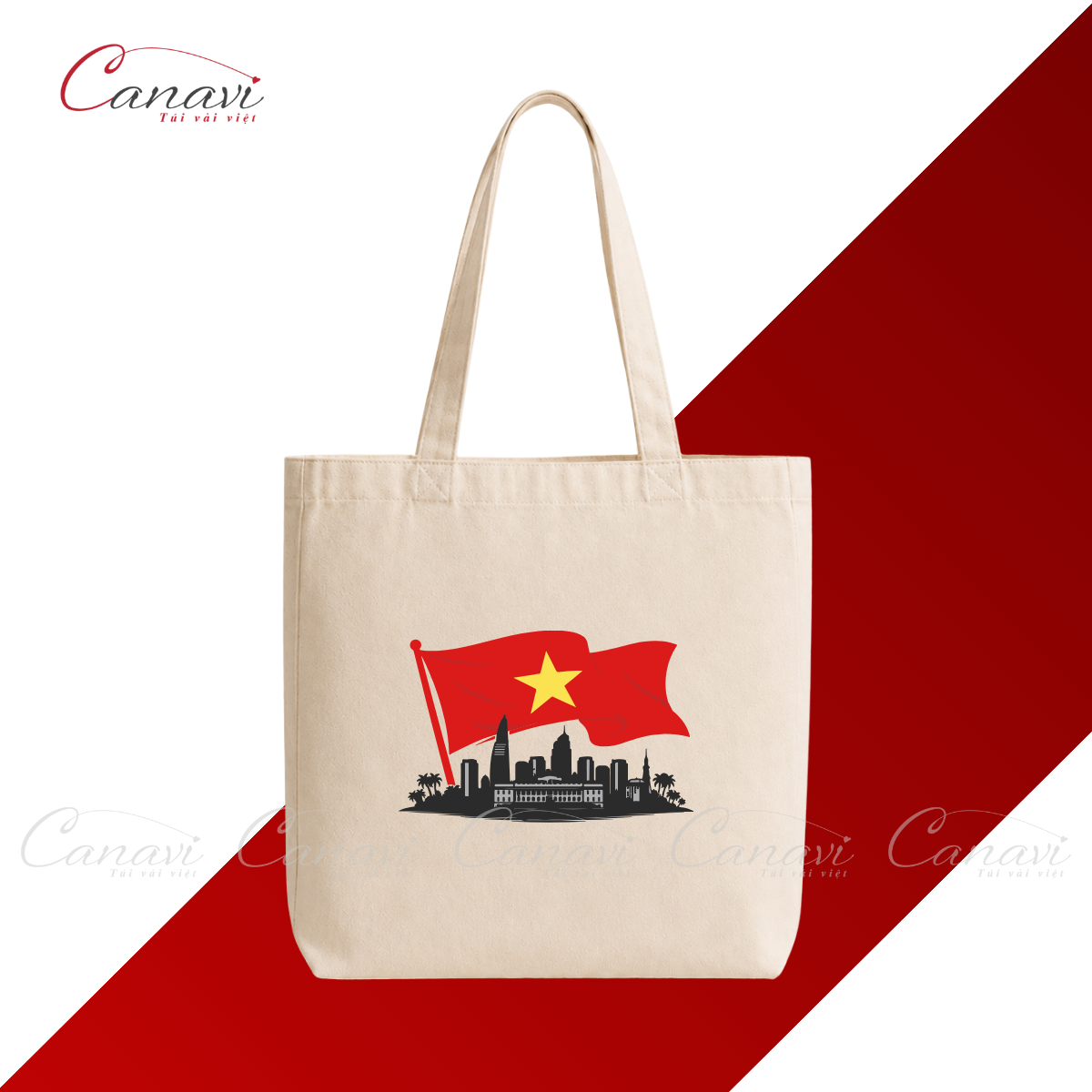 Túi Vải Canvas Quốc Khánh TVQK01 - Tự Hào Việt Nam